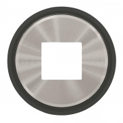 Накладка для зарядного устройства USB, арт.8185, ABB SKY Moon, кольцо чёрное стекло (8685 CN)