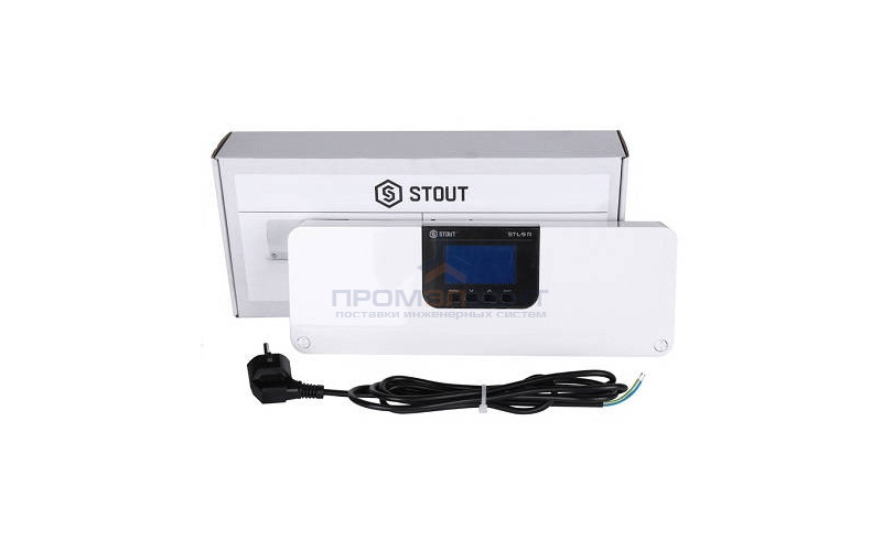 Контроллер термостатических клапанов безпроводной STOUT L-9R (на 8 зон управления + Ethernet, 230В)