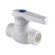 Кран шаровой VALTEC VTp.743 - 40 (c латунной гильзой, для полипропиленовых труб под пайку, белый)