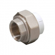 Переход на внутреннюю резьбу разъемный Fusitek - 25 x 3/4" (для полипропиленовых труб, цвет белый)