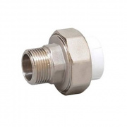 Переход на наружную резьбу разъемный Fusitek - 40 x 1"1/4 (для полипропиленовых труб, цвет белый)