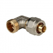 Переход на наружную резьбу угловой STOUT - 26 x 1" (винтовой, для металлопластиковых труб)