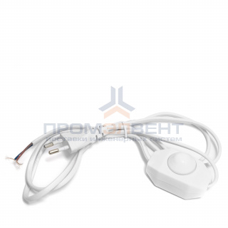 04-33(ШВВП) Шнур сетевой для бра с диммером, 1,5м, белый.