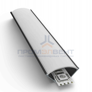 08-08 Профиль алюминиевый угловой накладной для светодной ленты, широкий рас.1 м (СПУ1616-А)