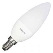 Лампа светодиодная свеча Philips LEDCandle 5,5W (50W) 840 470lm E14 230V B38 FR белый свет