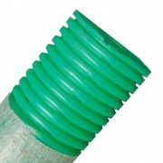 Труба гибкая двустенная дренажная д.160мм, класс SN8, перфорация 360?, цвет зеленый